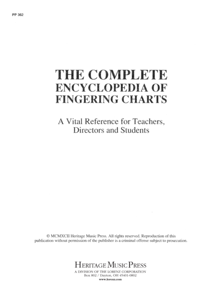 The Complete Encyclopedia of Fingering Charts