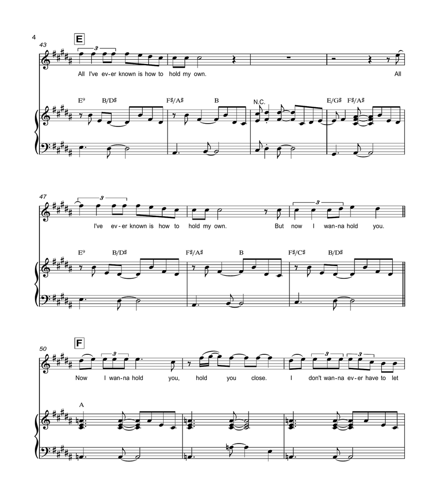 All I've Ever Known Voice scores gallery preview page 4