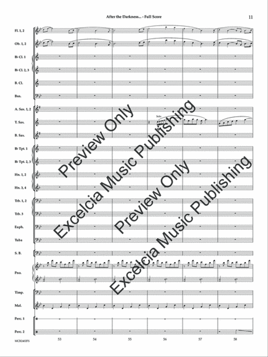 After the Darkness... Concert Band scores gallery preview page 12