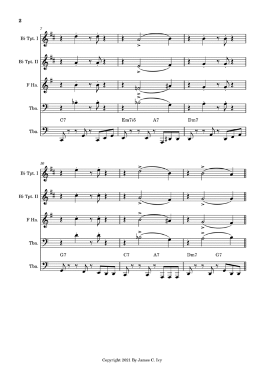 Sagebrush Blues Brass Ensemble scores gallery preview page 2