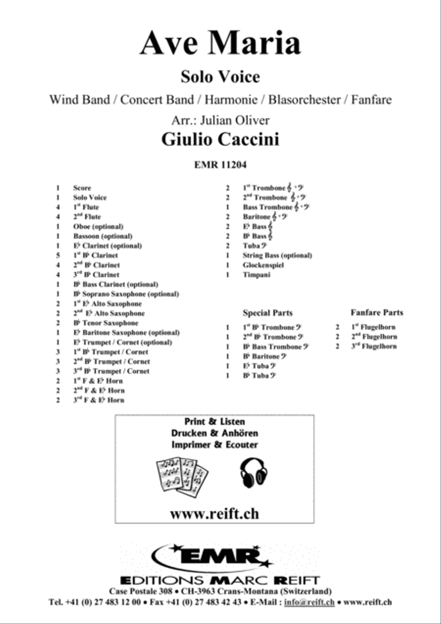 Ave Maria Concert Band scores gallery preview page 2