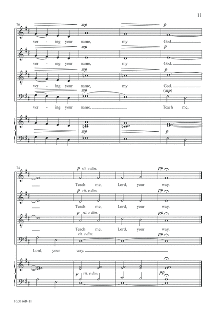 Teach Me, Lord, Your Way SSATB scores gallery preview page 11