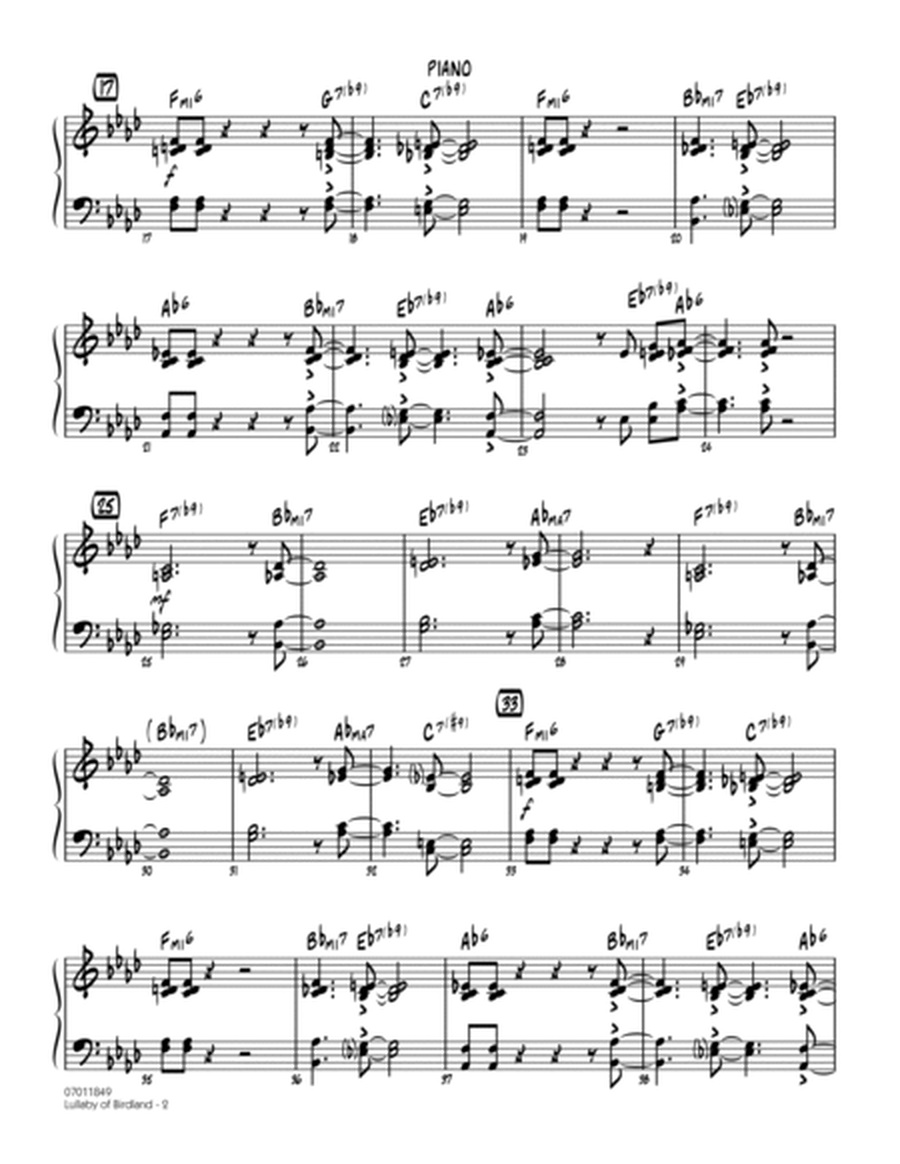 Lullaby Of Birdland - Piano