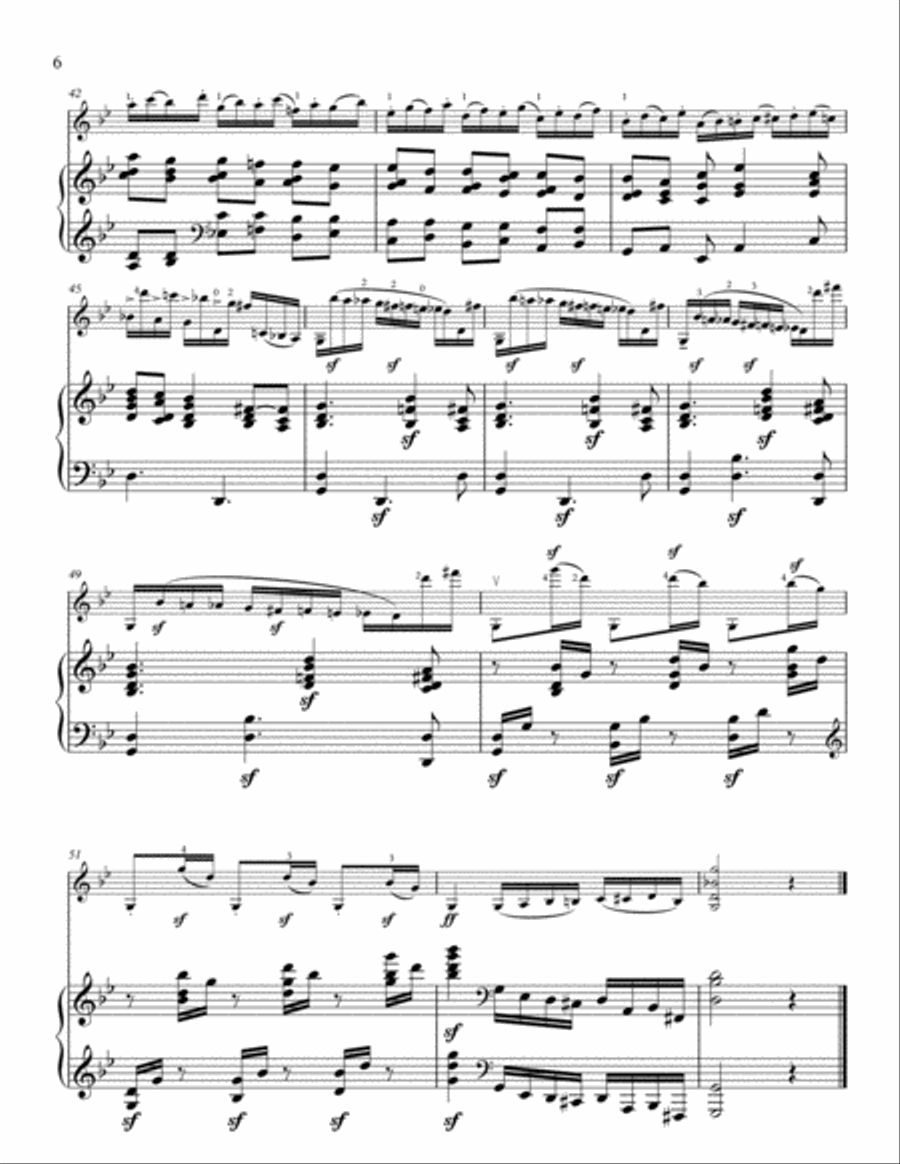 Paganini-Pokhanovski 24 Caprices: #16 for violin and piano Violin Solo scores gallery preview page 6
