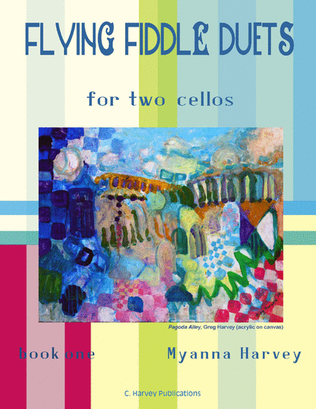 Book cover for Flying Fiddle Duets for Two Cellos, Book One