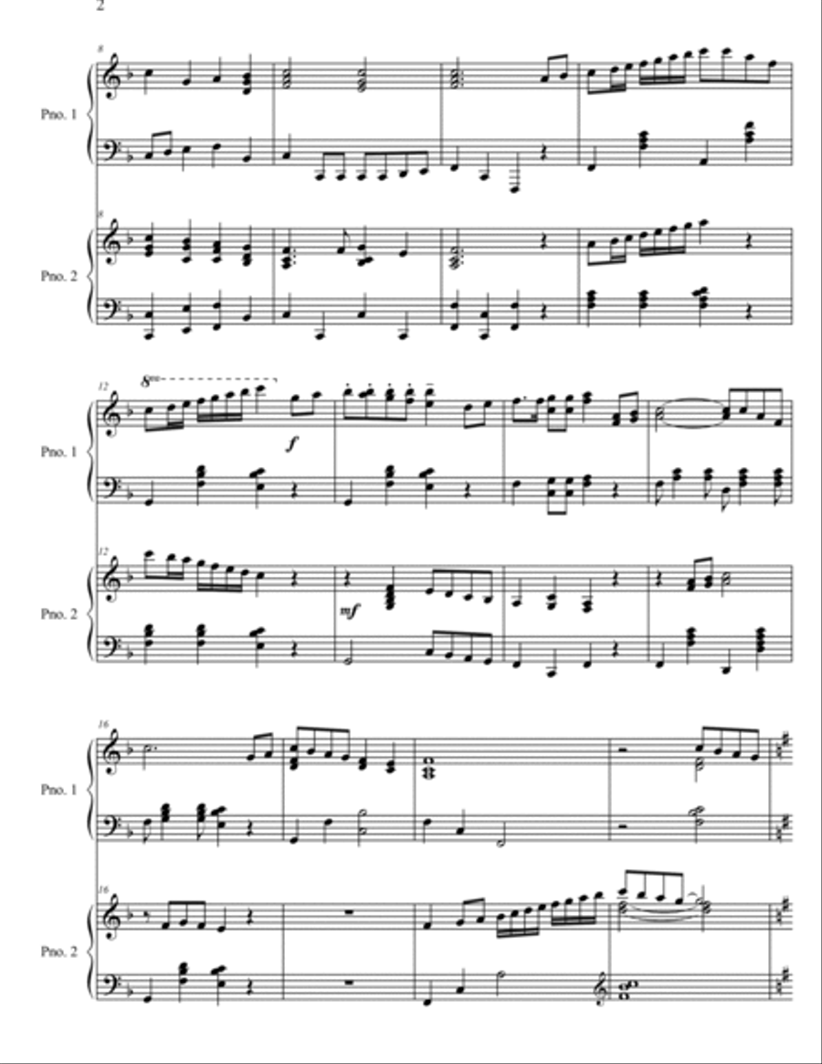 Since I Have Been Redeemed 2 Pianos, 4-Hands scores gallery preview page 2