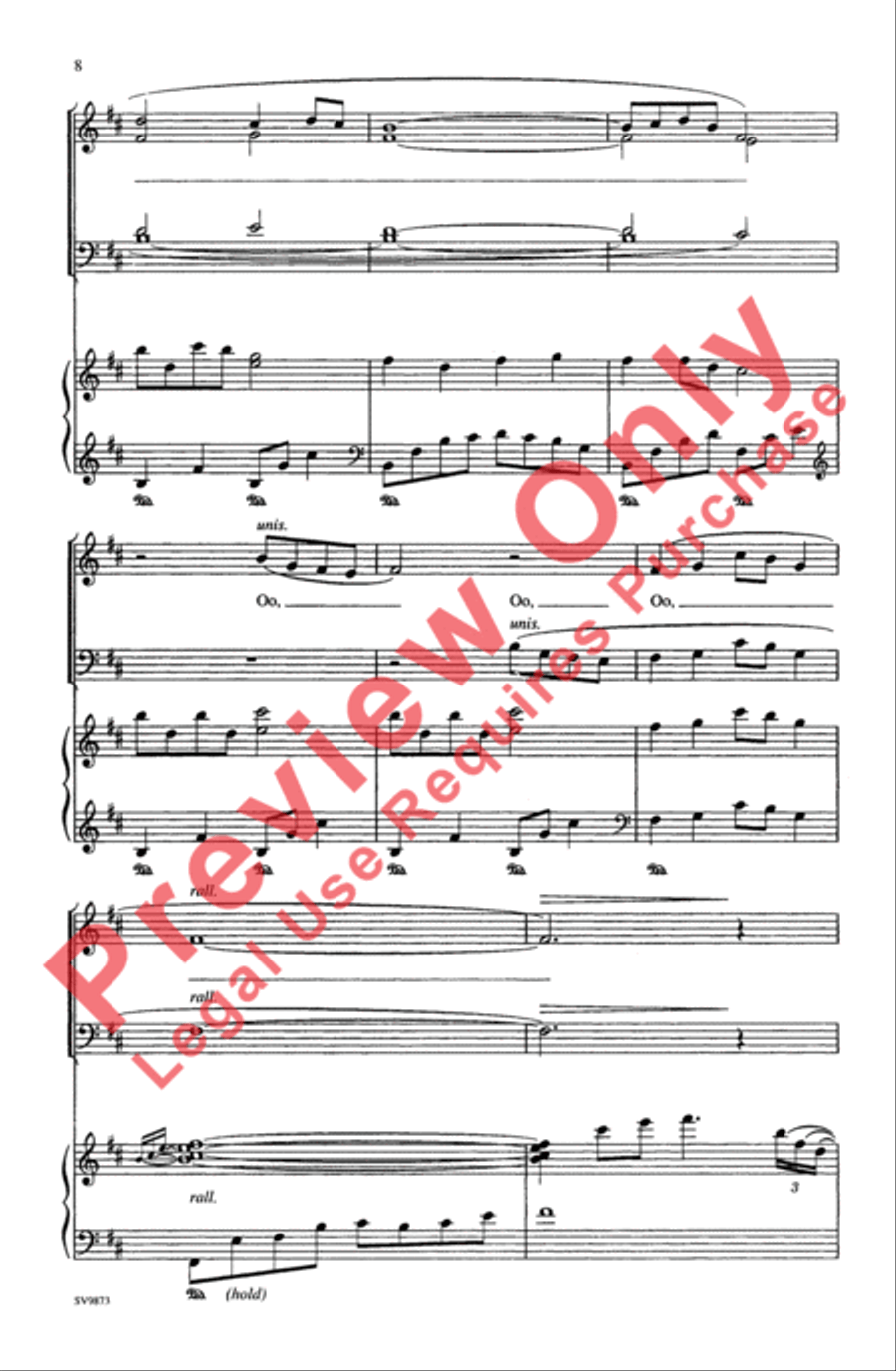Sakura (Japanese Folk Song) 4-Part scores gallery preview page 8