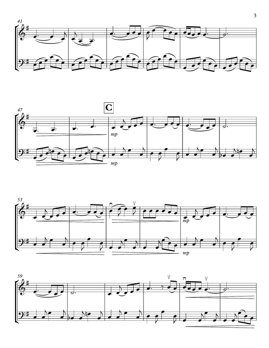 Unchained Melody String Duet scores gallery preview page 3