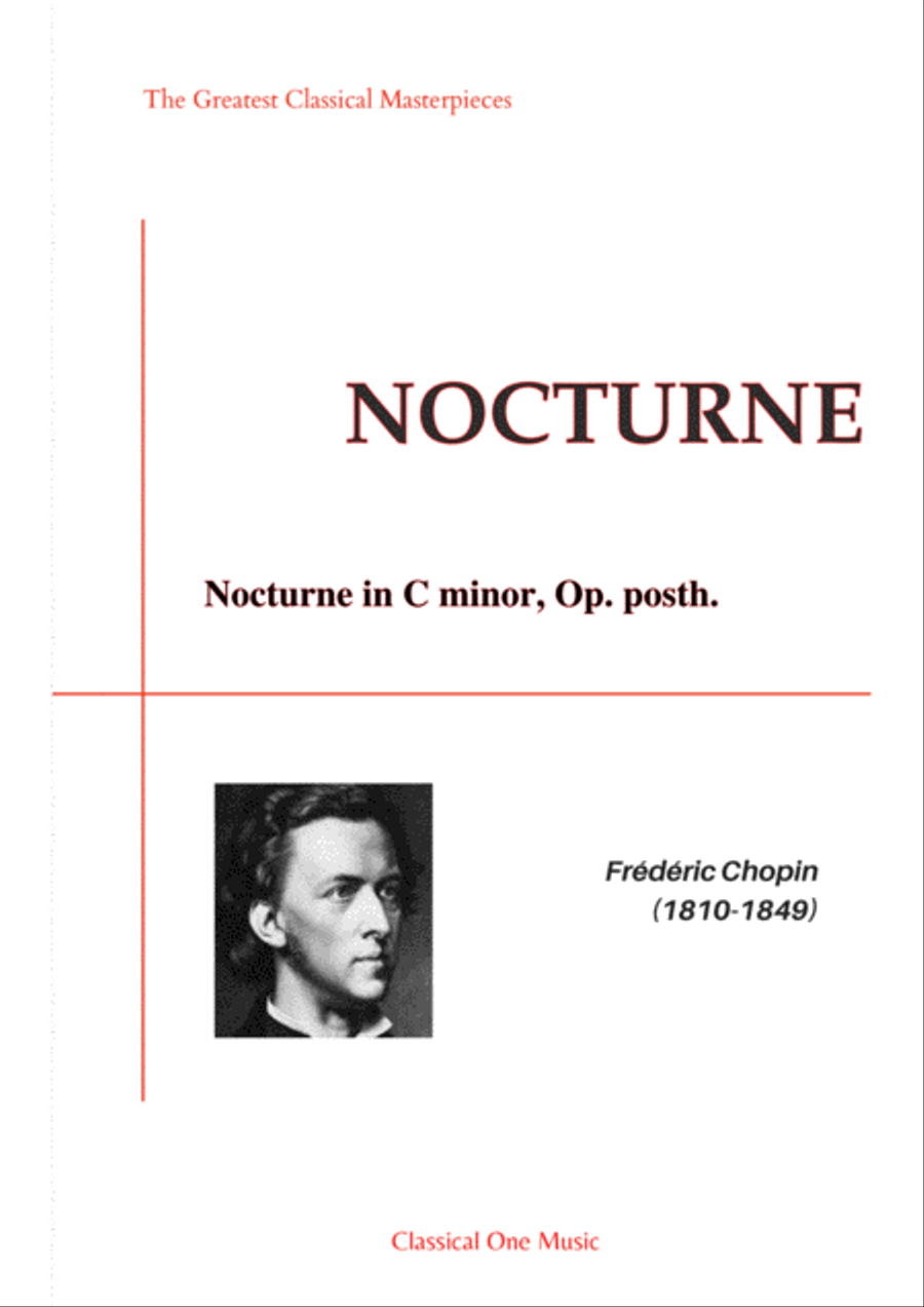 Chopin - Nocturne in C minor, Op. posth. Piano Solo scores gallery preview page 1
