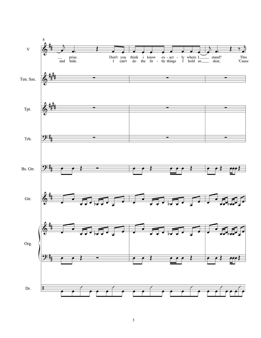 Just A Girl Small Ensemble scores gallery preview page 6