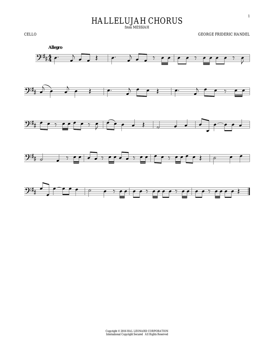 Hallelujah Chorus Hallelujah Chorus Choir scores gallery preview page 1