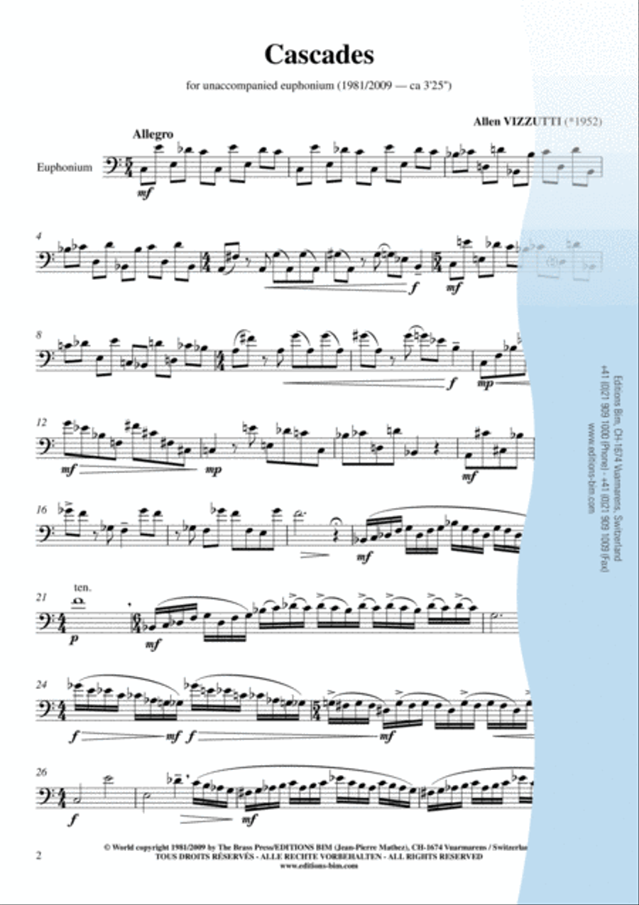 Cascades Euphonium scores gallery preview page 2