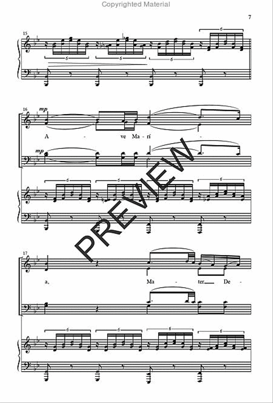Ave Maria Ave Maria 4-Part scores gallery preview page 7