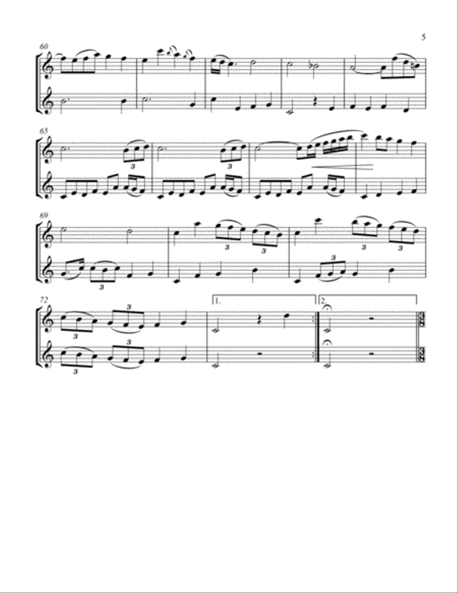 Melodic Duets for Two Euphoniums (Treble clef Bb) Brass Duet scores gallery preview page 6