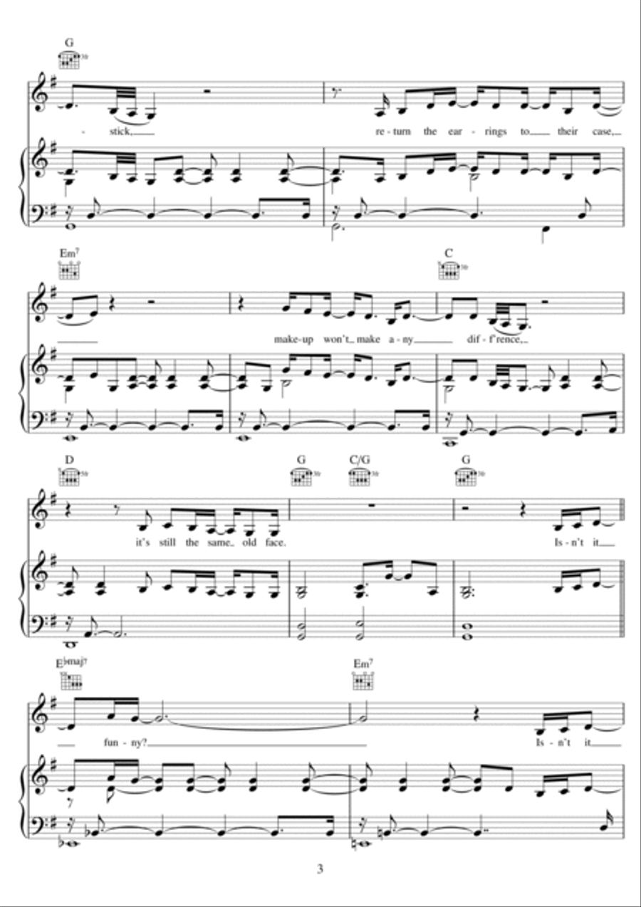 Pretty Funny (from Dogfight The Musical) Piano, Vocal, Guitar