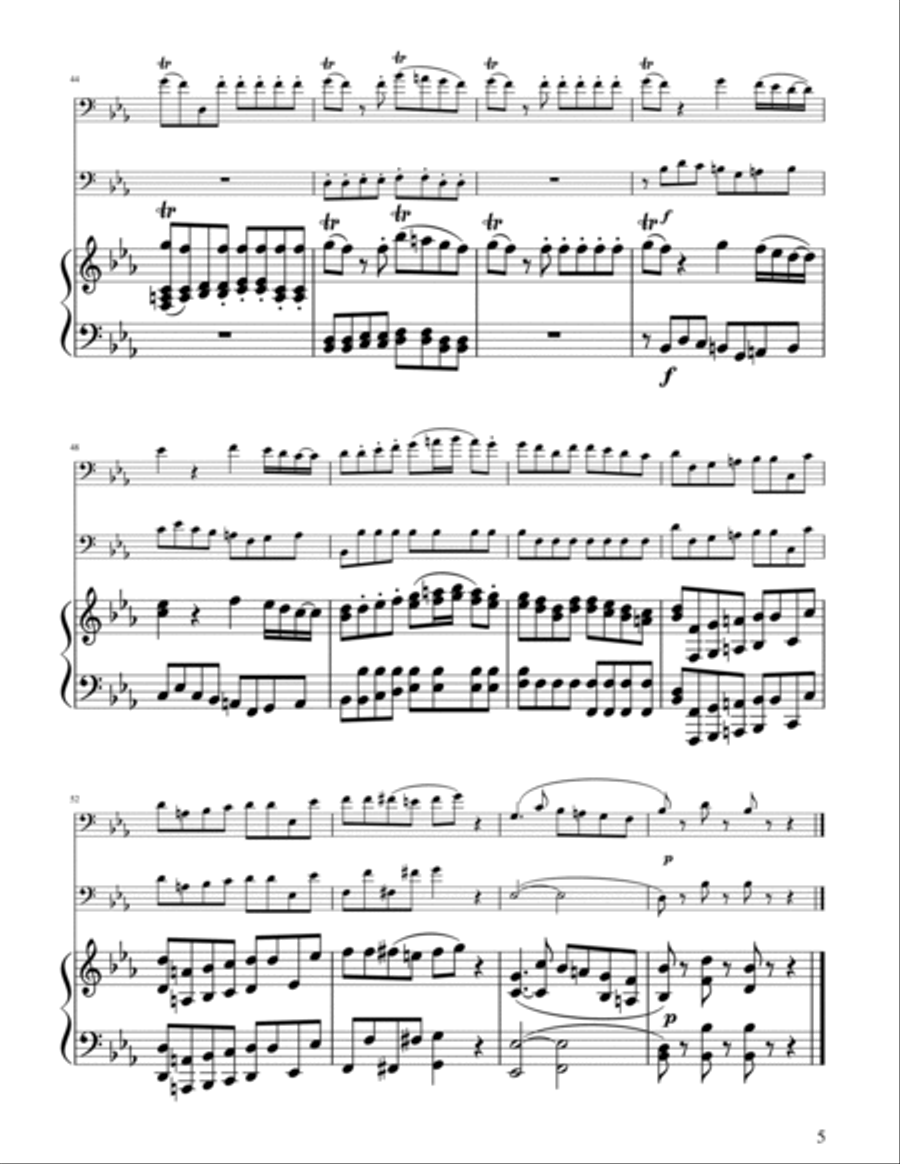 Mozart: Eine Kleine Nachtmusik (K.525) - Trombone Duet Trombone Duet scores gallery preview page 5