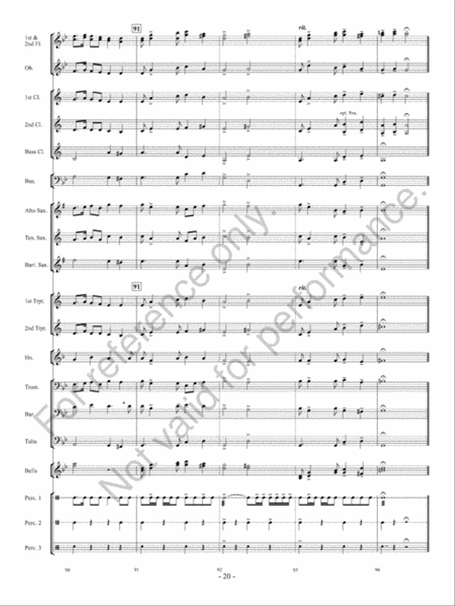 Courtly Procession And Dances Concert Band scores gallery preview page 21
