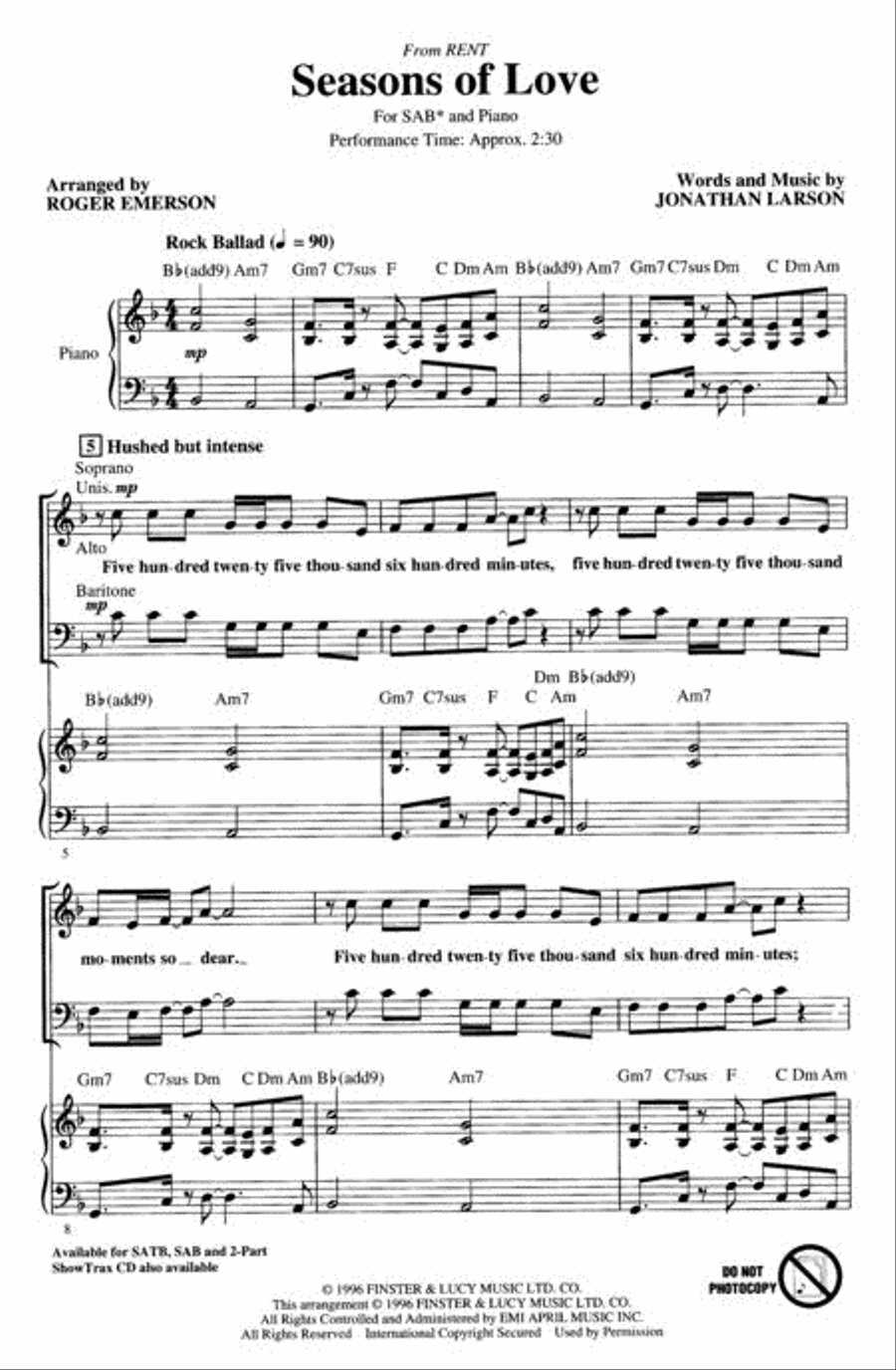 Seasons of Love Seasons of Love 3-Part scores gallery preview page 2