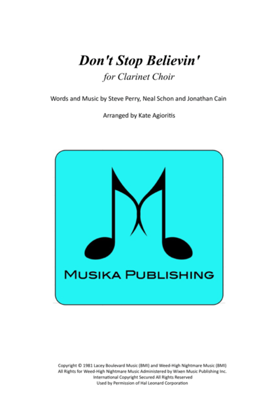 Don't Stop Believin' Woodwind Ensemble scores gallery preview page 1