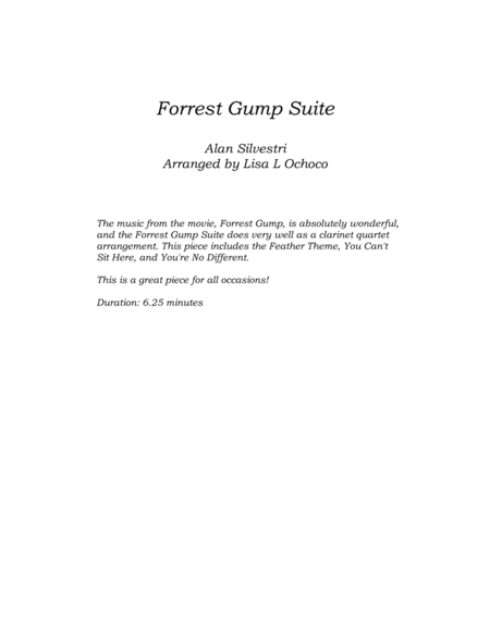Forrest Gump Suite from the Paramount Motion Picture FORREST GUMP image number null