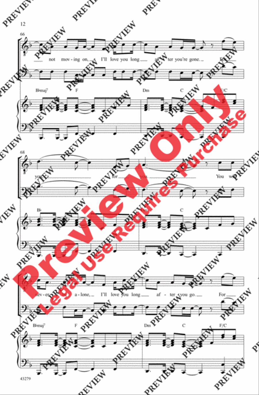 Gone, Gone, Gone Men's Choir scores gallery preview page 12