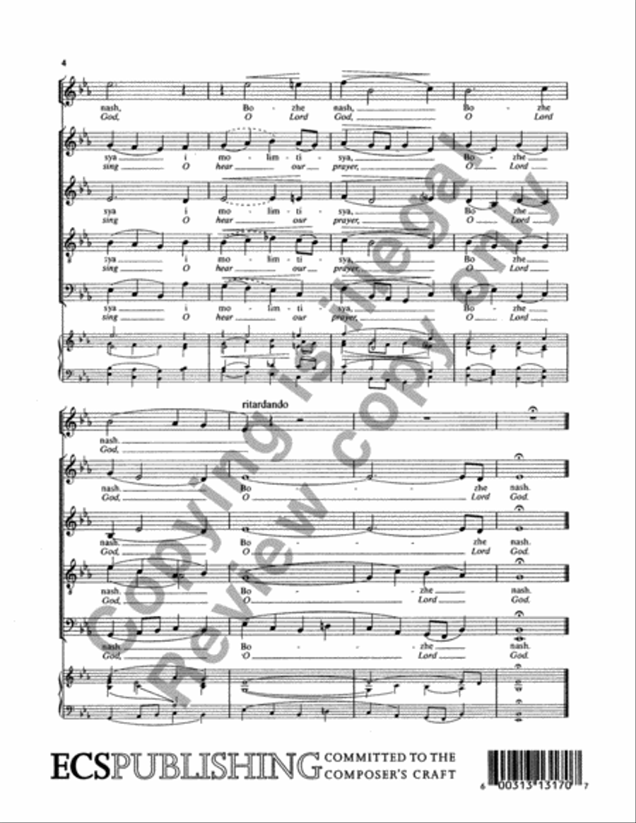 The Liturgy of St. John Chrysostom Divisi scores gallery preview page 7