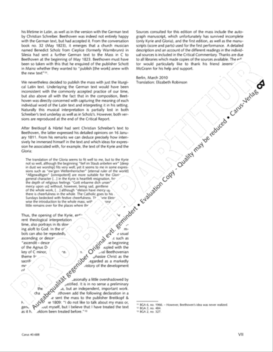 Mass in C Major 4-Part scores gallery preview page 8