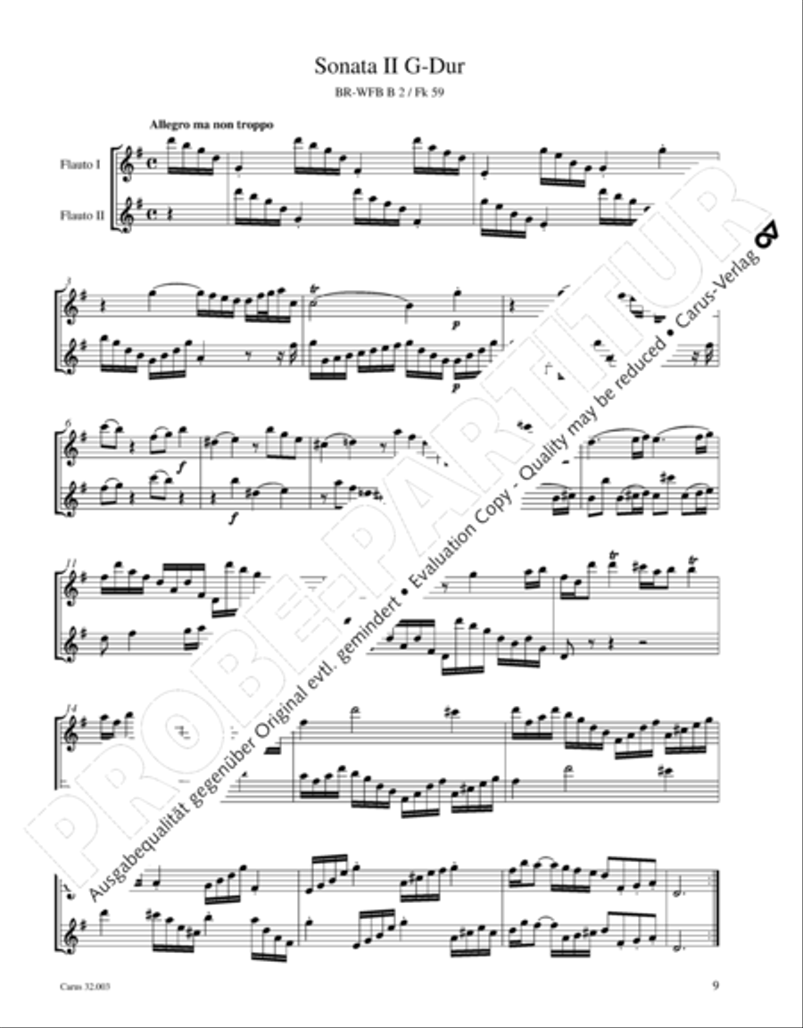Gesamtausgabe Band 3 (Kammermusik: Duette, Solo- und Triosonaten) Score scores gallery preview page 30