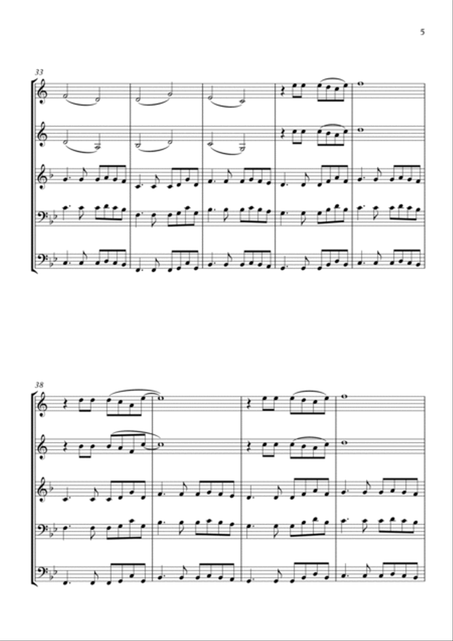 Flowers Brass Quintet scores gallery preview page 5