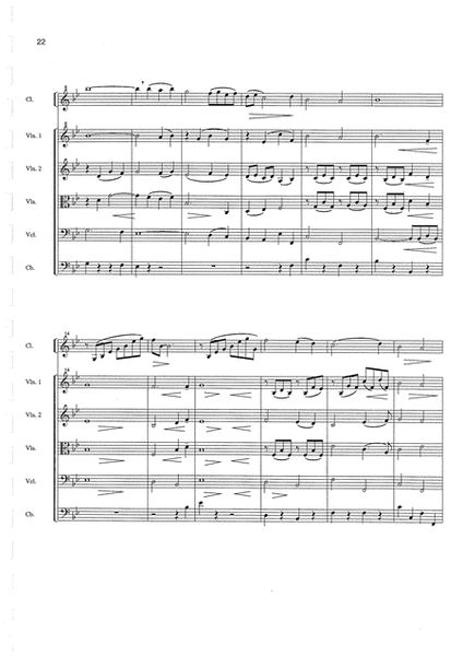 Concertino for Clarinet and String Orchestra (Score and Parts 6/6/4/3/2)