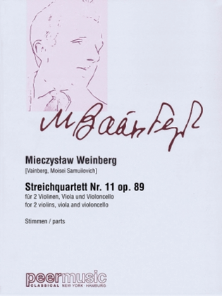 Book cover for String Quartet No. 11