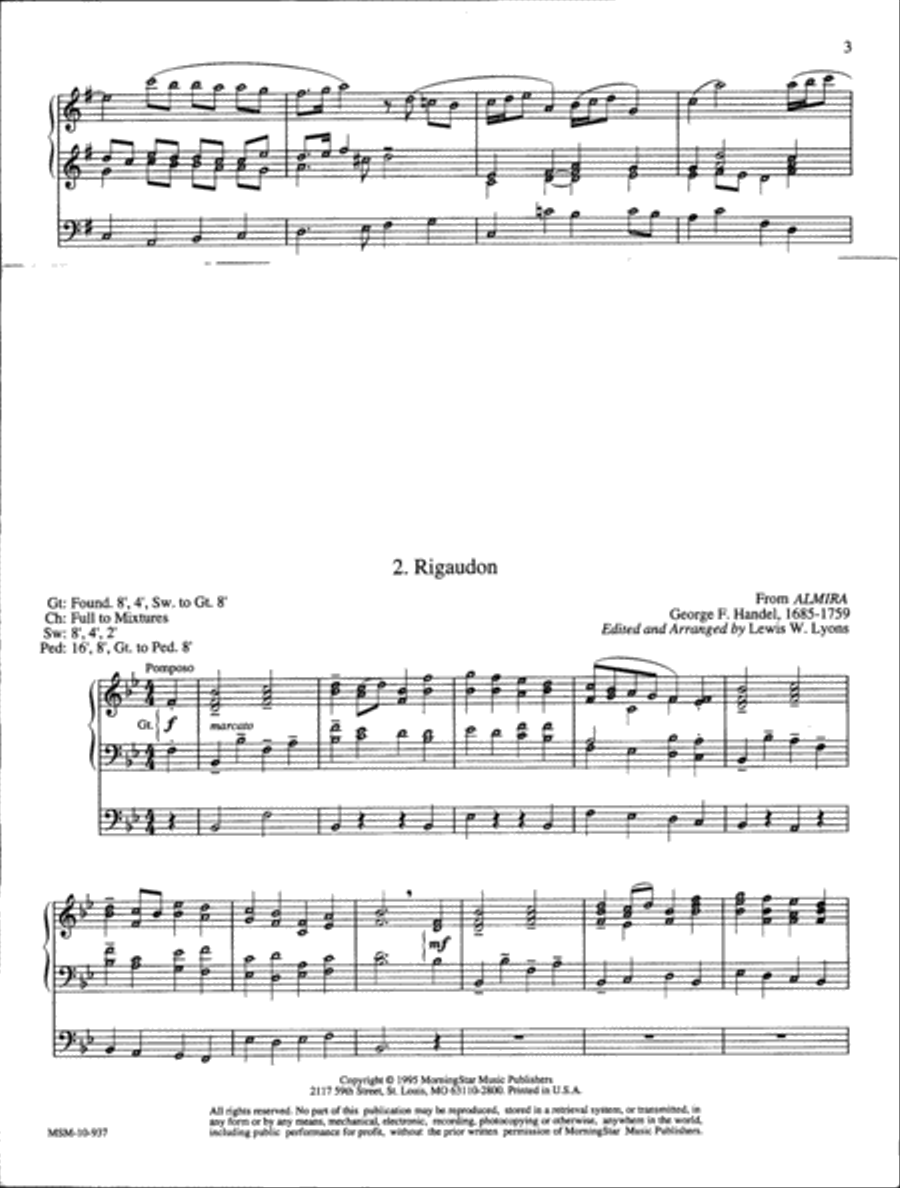 Two Baroque Miniatures Organ scores gallery preview page 3