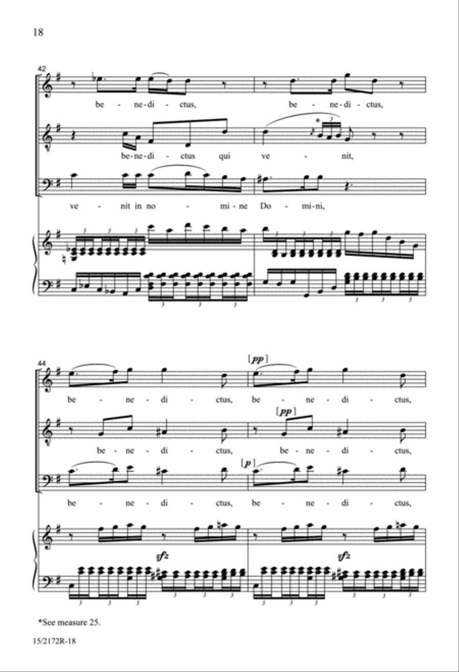 Kyrie, Benedictus and Osanna 4-Part scores gallery preview page 18