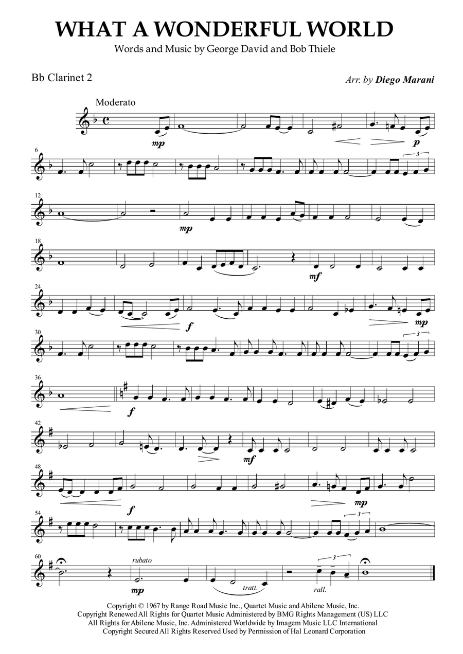 What A Wonderful World Woodwind Quartet scores gallery preview page 3