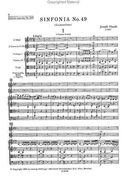 Sinfonia Nr. 49 f-moll (La Passione)