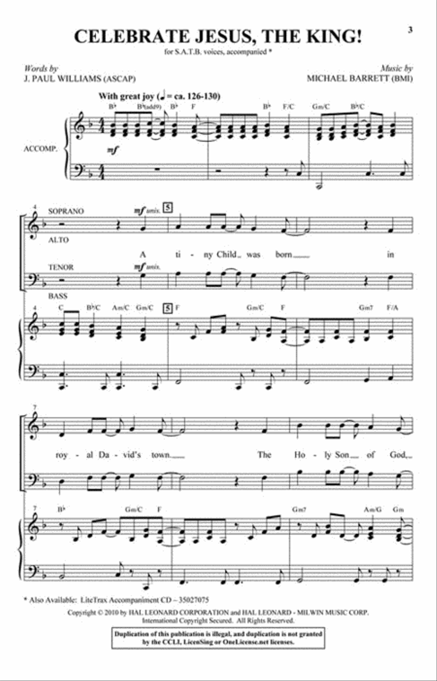 Celebrate Jesus, the King! 4-Part scores gallery preview page 2