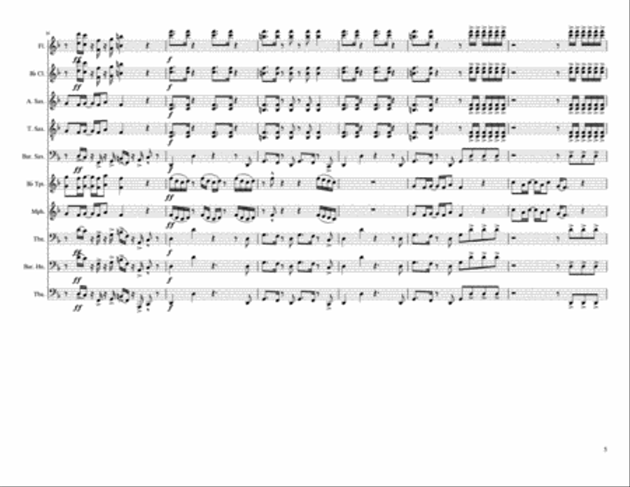 Uptown Funk Small Ensemble scores gallery preview page 5