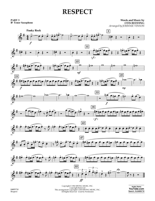 Respect (arr. Johnnie Vinson) - Pt.3 - Bb Tenor Saxophone