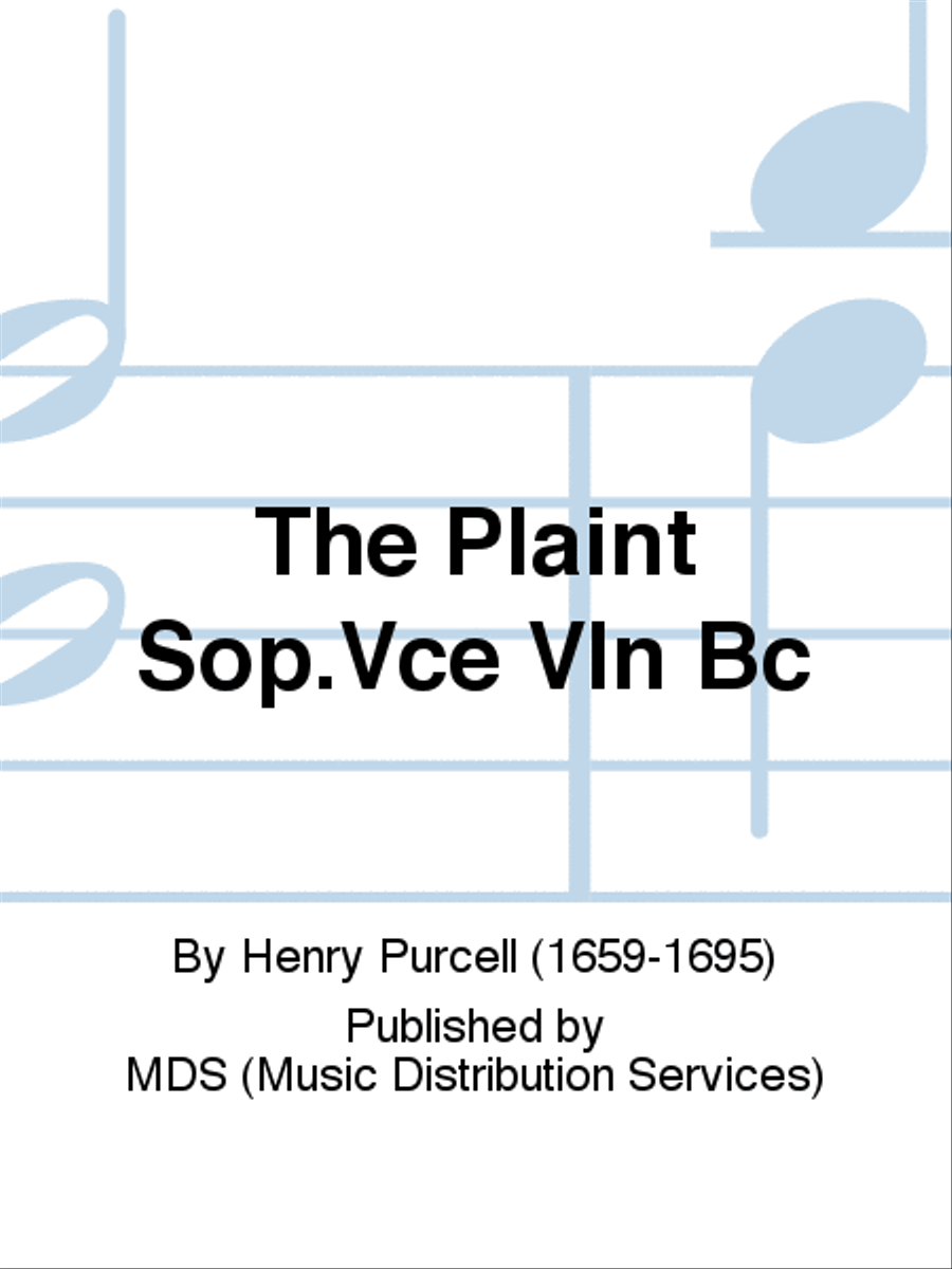 THE PLAINT Sop.Vce Vln BC Violin scores gallery preview page 1