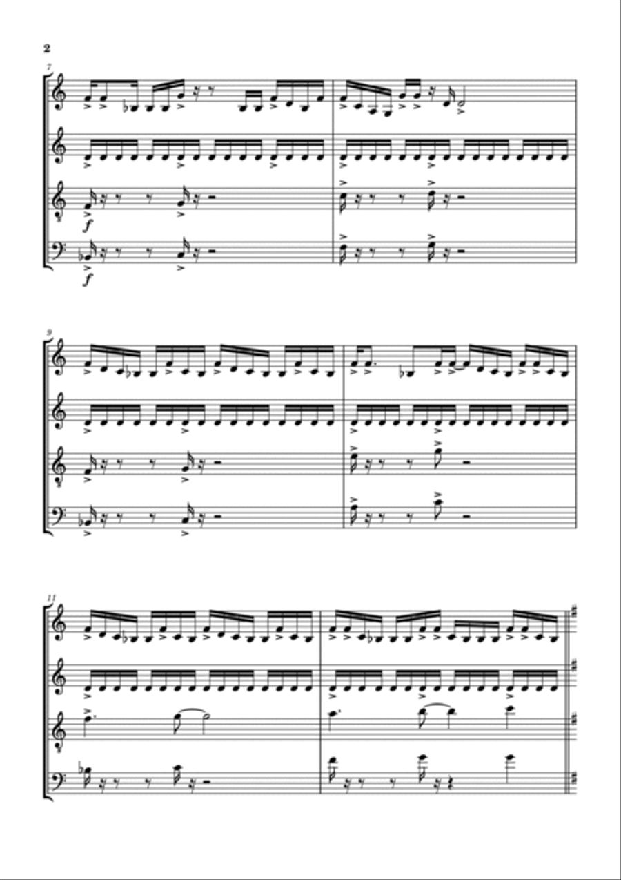 Thee Thee Saxophone Quartet scores gallery preview page 3