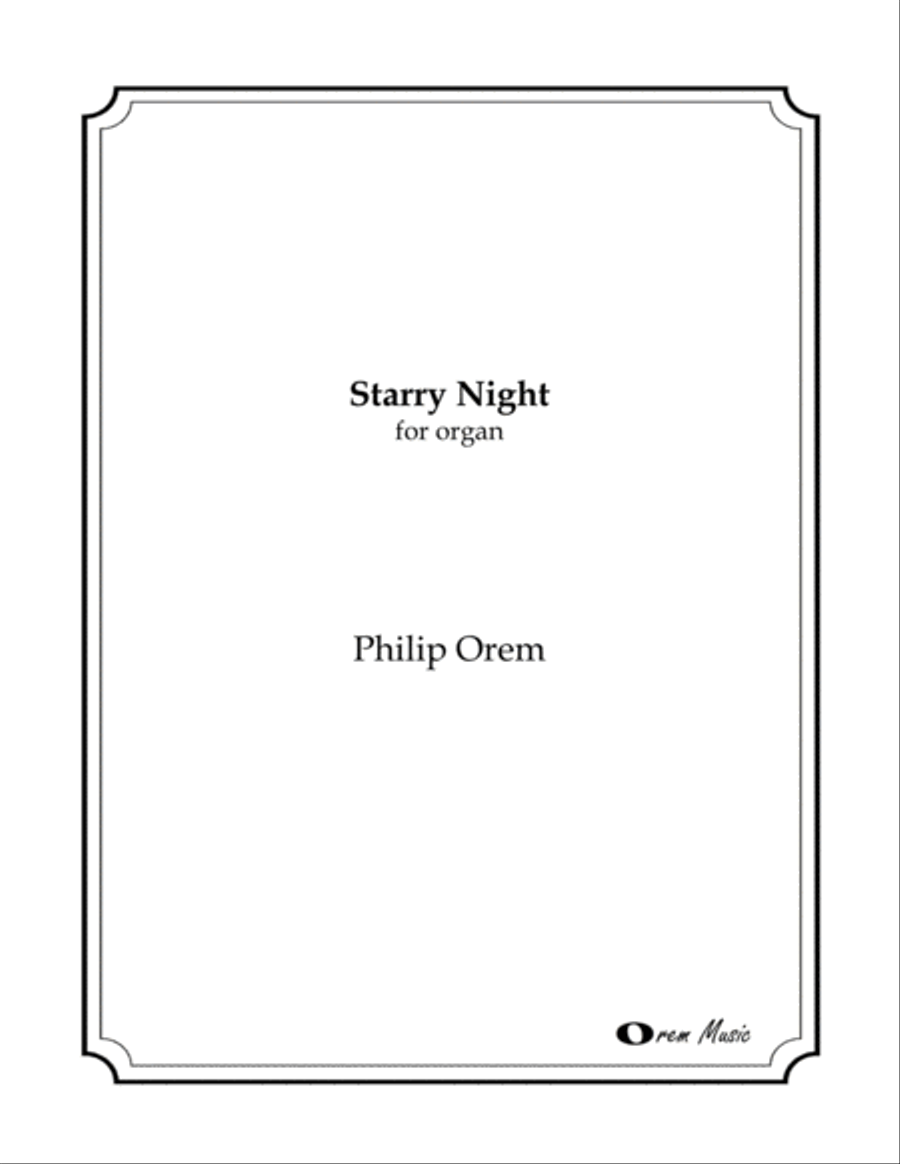 Starry Night Organ Solo scores gallery preview page 1