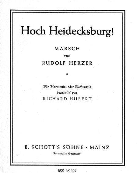 Hoch Heidecksburg Op. 10 Band Com