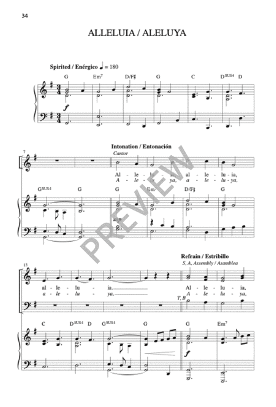 Mass of the Sun of Justice / Misa Sol de Justicia 4-Part scores gallery preview page 33