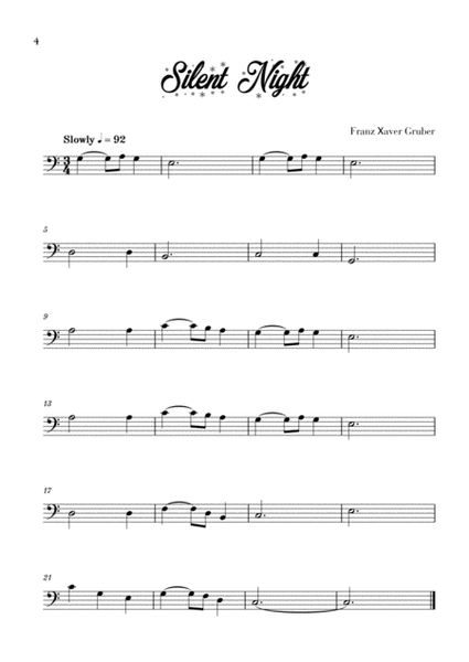 10 Easy Christmas Carols for Cello Beginners (Music for Children) image number null