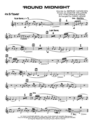 'Round Midnight: 4th B-flat Trumpet