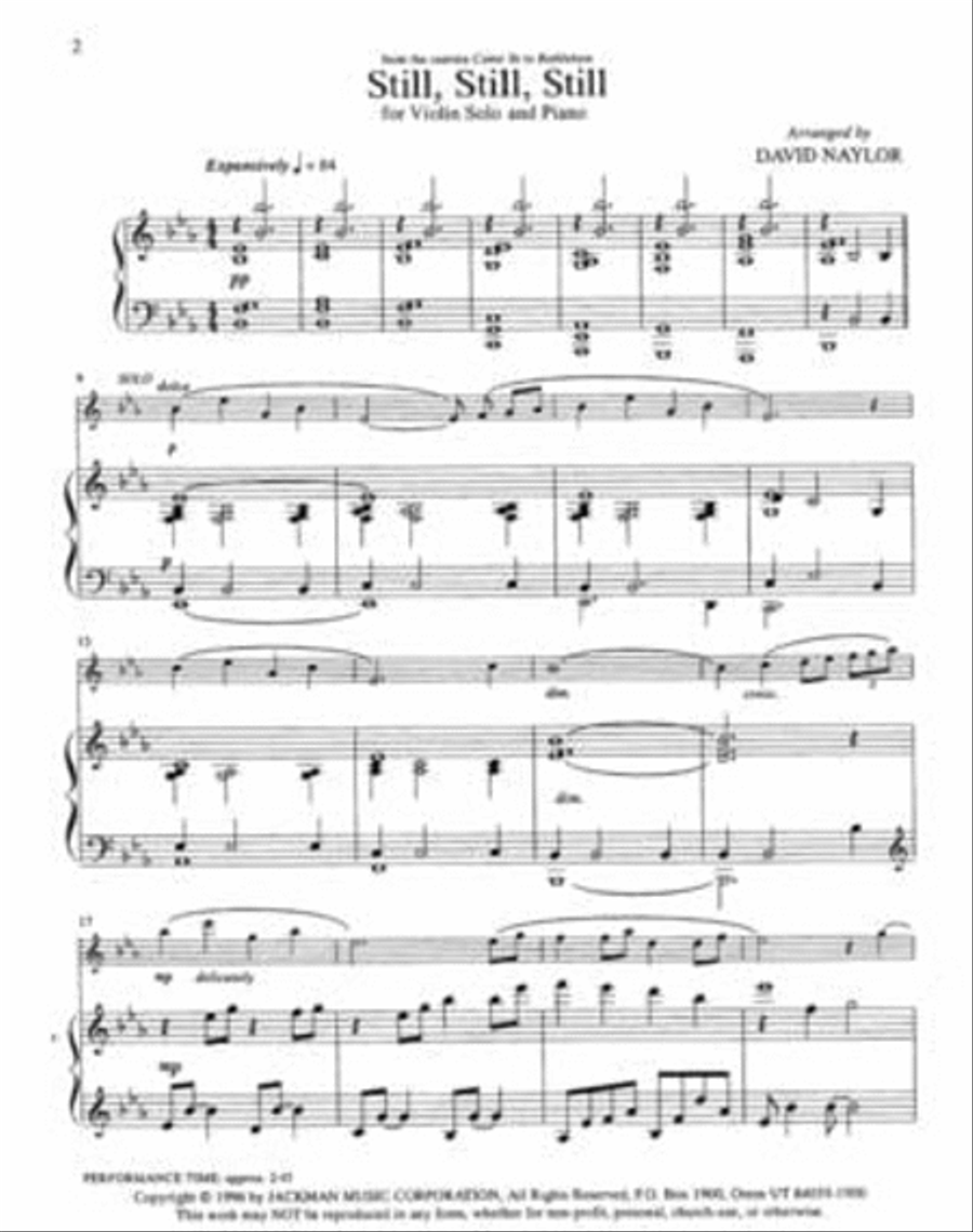 Still, Still, Still - Violin Solo - Naylor Violin Solo scores gallery preview page 2