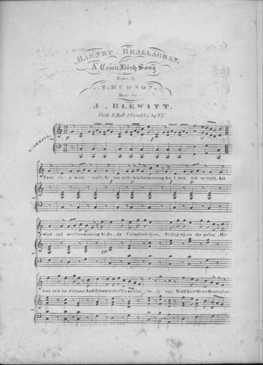 Barney Brallaghan. A Comic Irish Song Voice scores gallery preview page 2