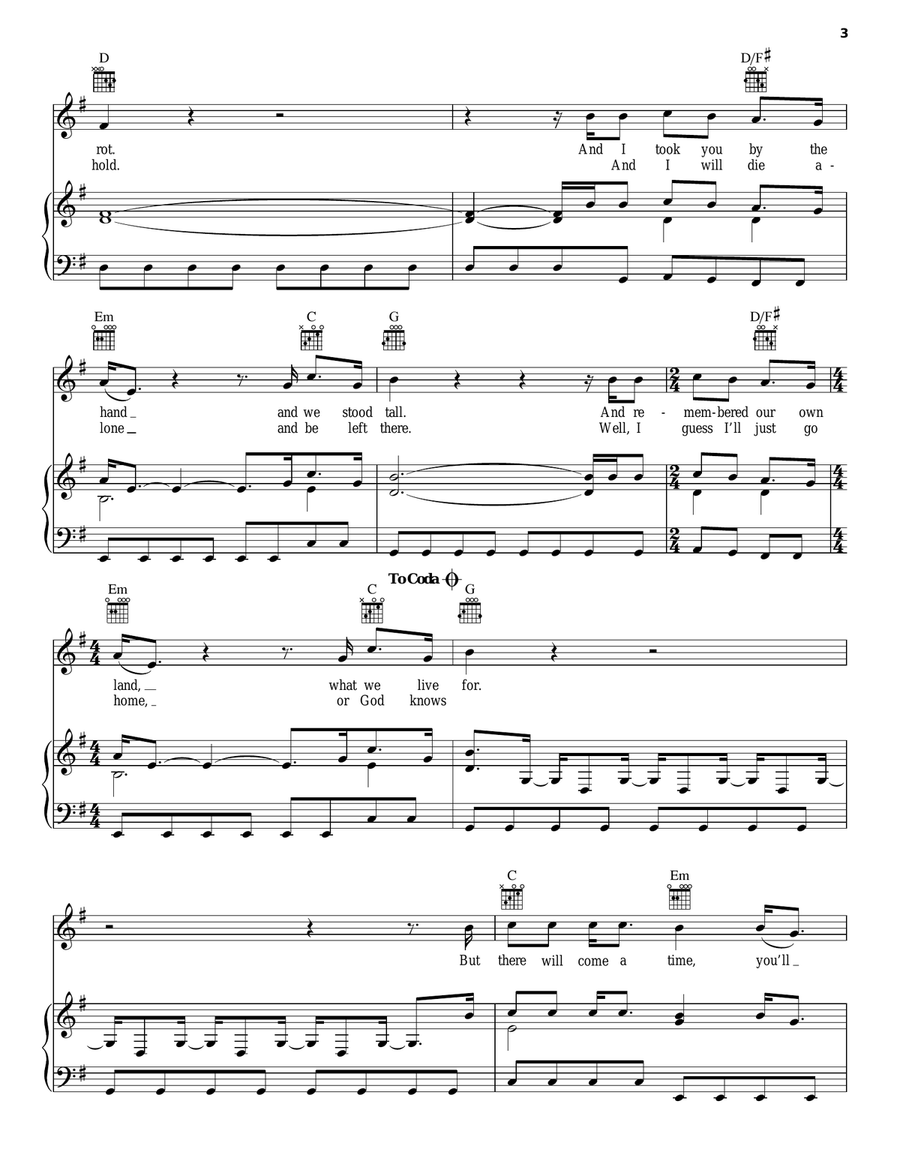 After The Storm Piano, Vocal, Guitar scores gallery preview page 3