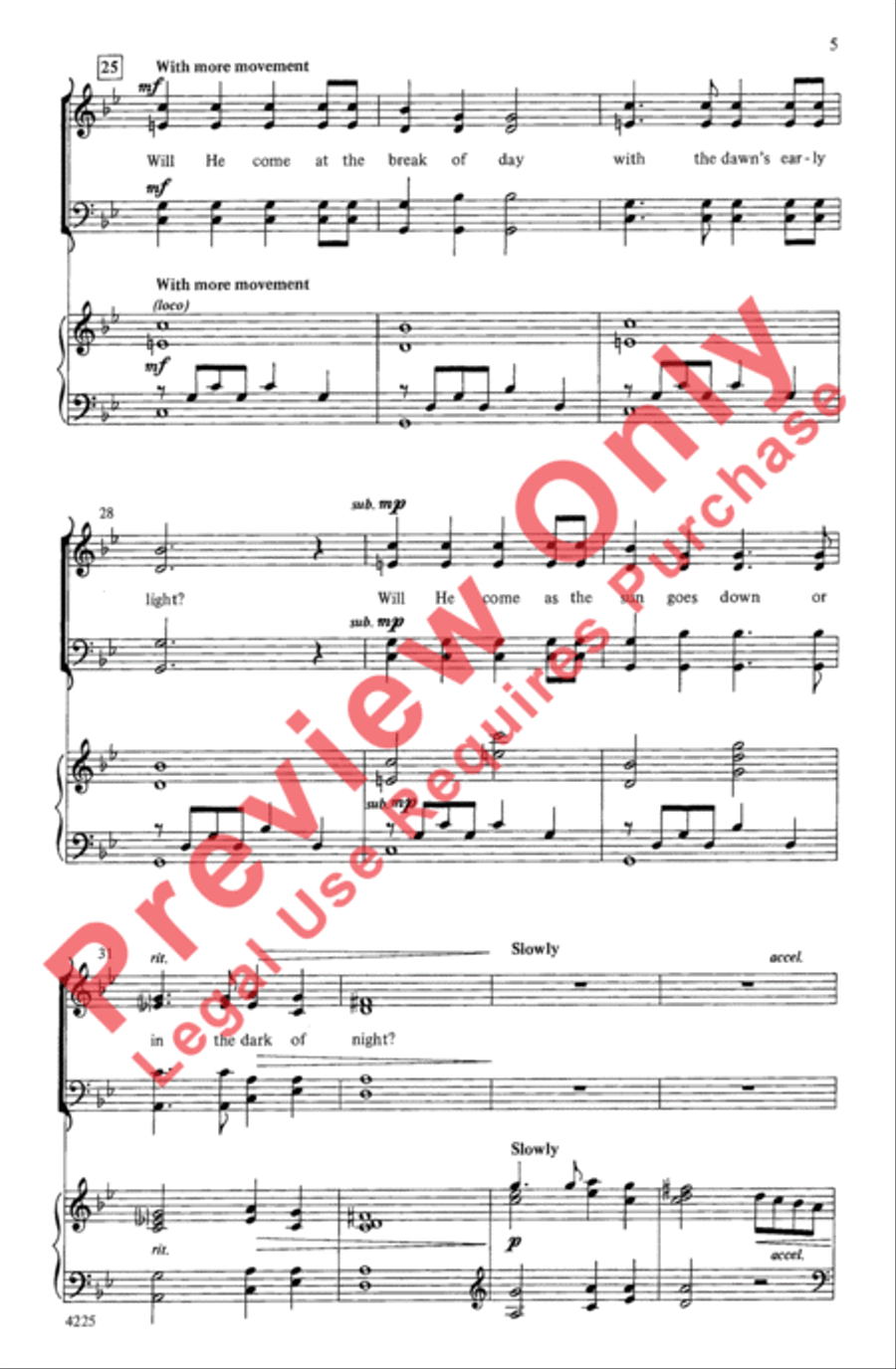 When Will We See the Little One? 4-Part scores gallery preview page 5