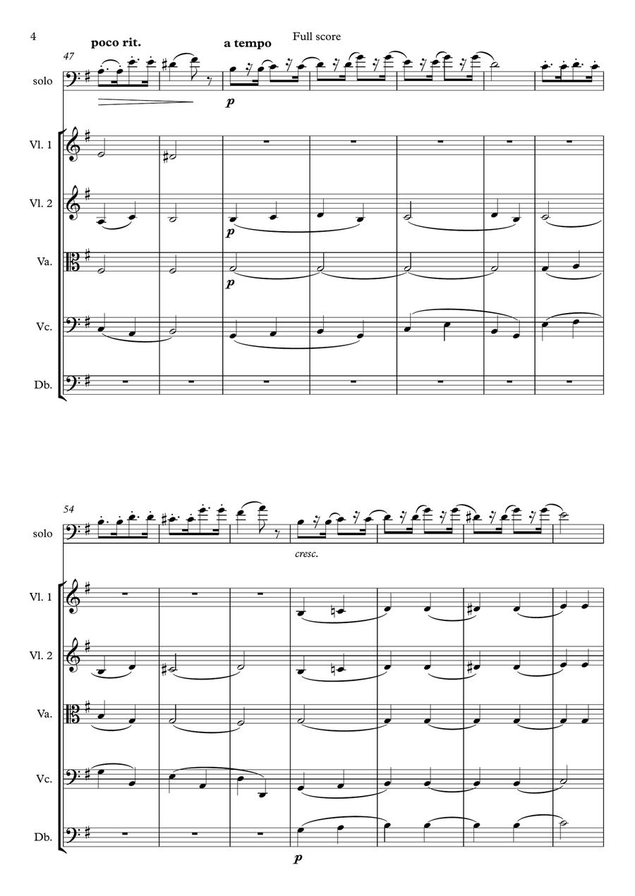 Goltermann - Cello Concerto n°4 op. 65 in G major - 3rd movement - for Cello and String orchestra String Orchestra scores gallery preview page 4